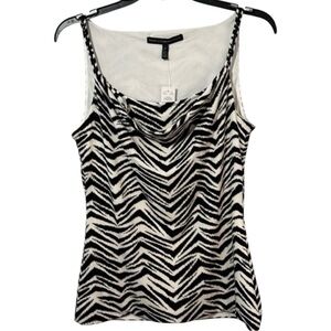 White House Black Market Camisole‎ Zebra Pattern Sleeveless in Size S  NWT